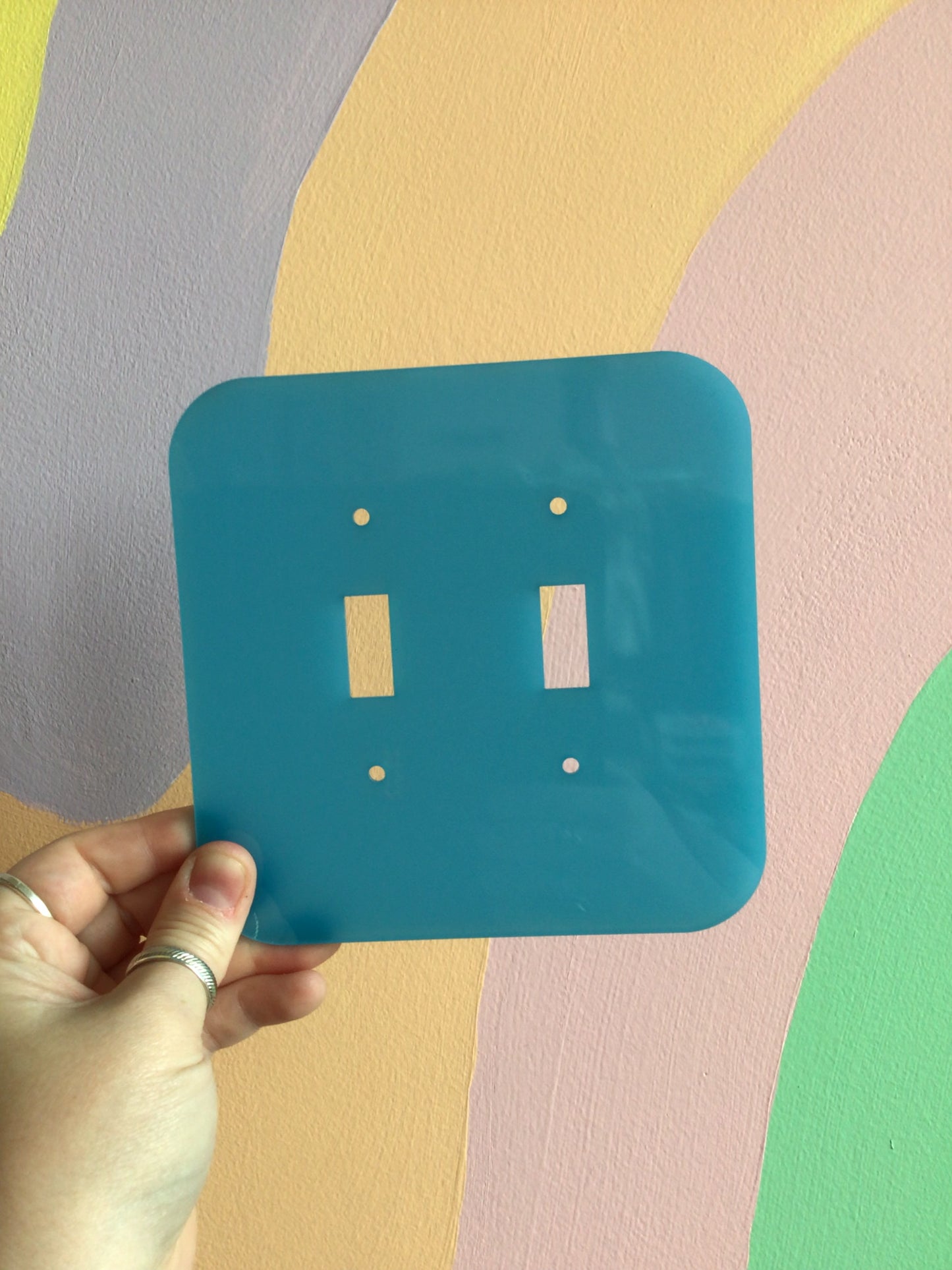 Turquoise Glow-In-The-Dark Outlet Covers