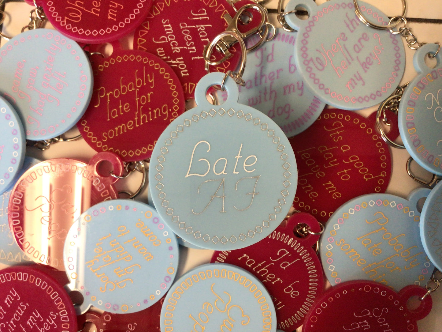 Late AF Keychain