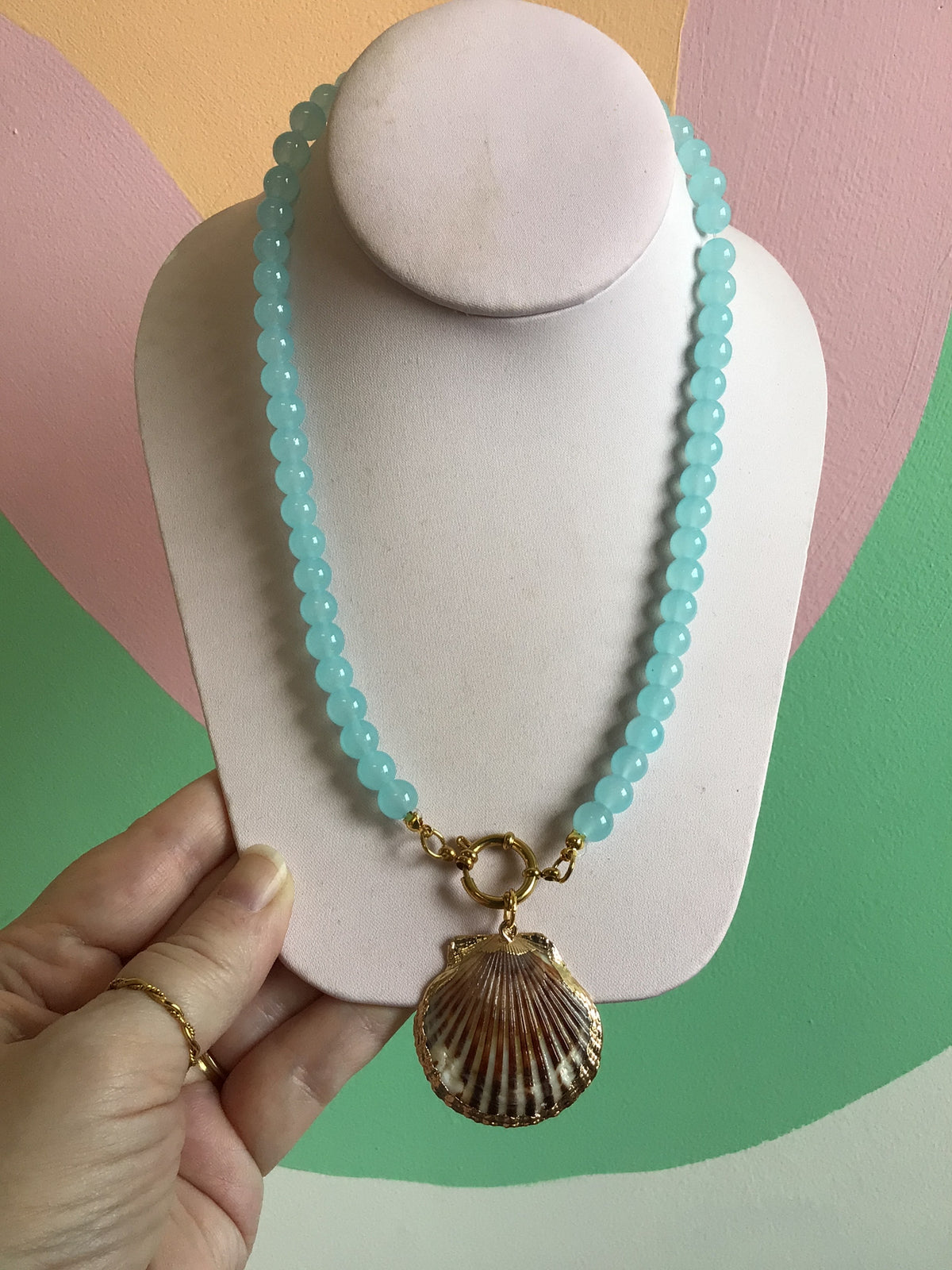 Shelly Titanium Beaded Necklace