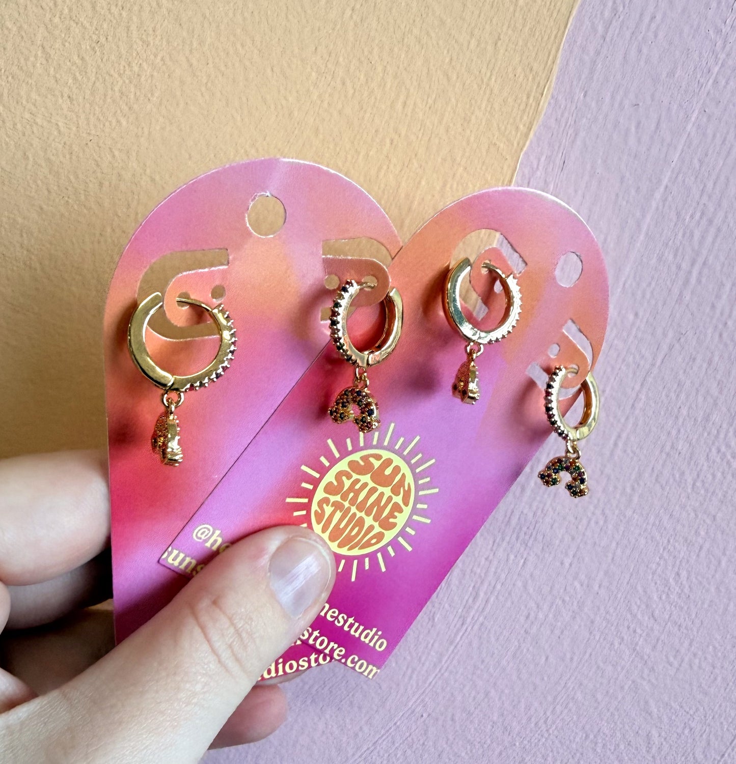Love Is Love - Rainbow Sparkle Hoop Earrings