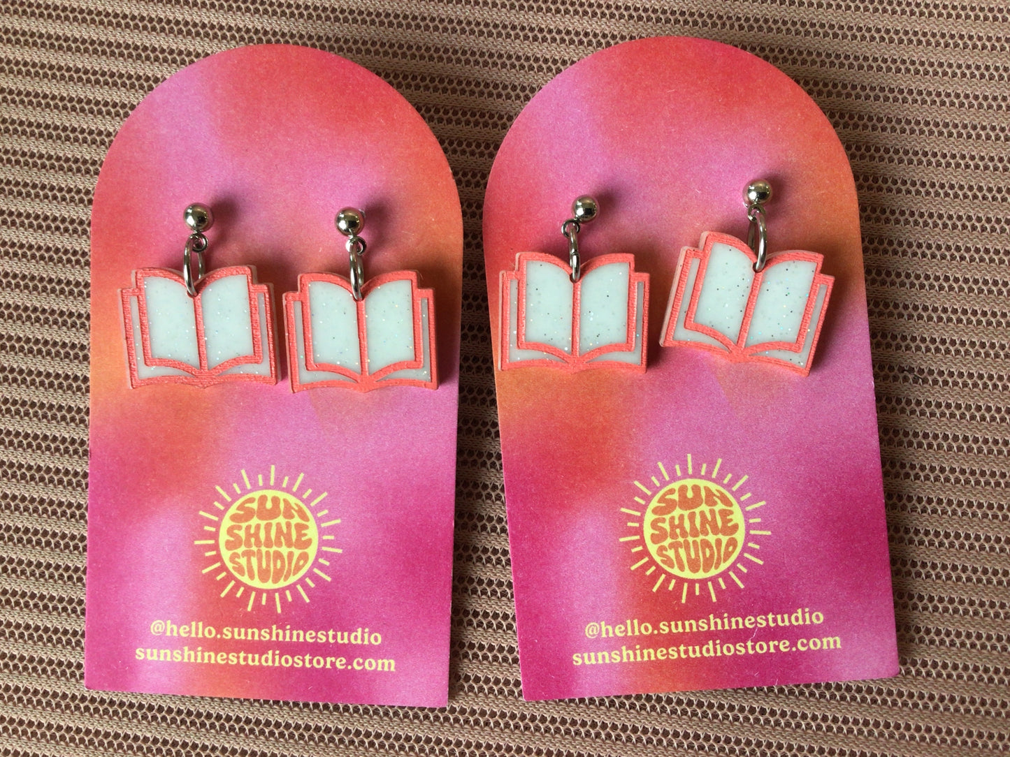 Single Open Book Earrings