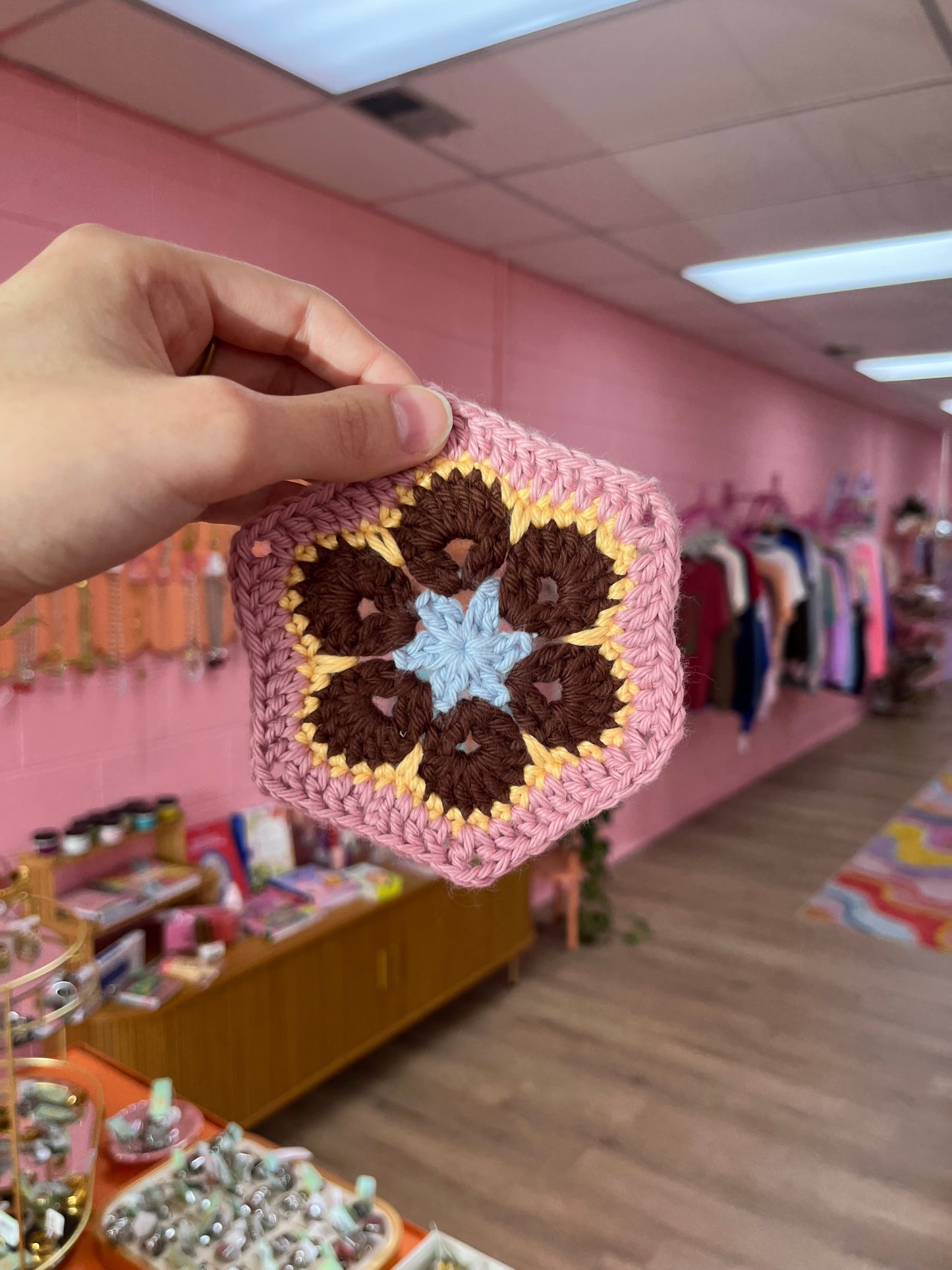 Crochet Hexagon Flower Coaster