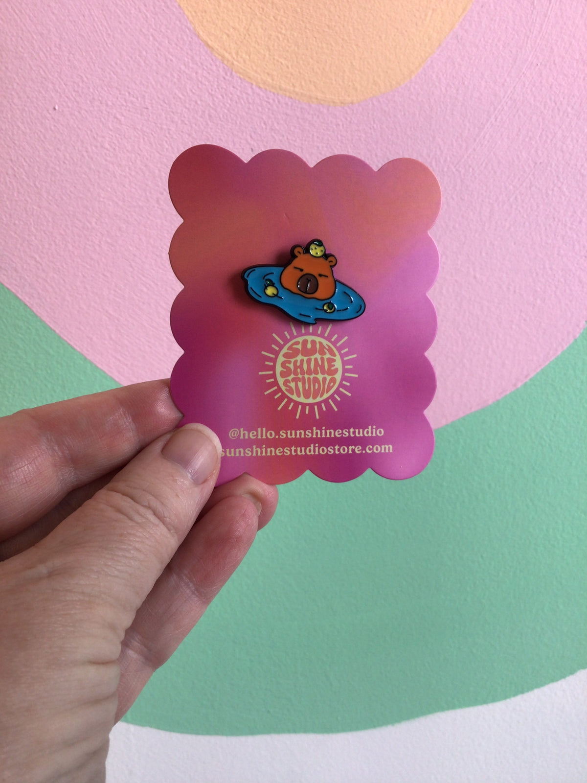 Capybara Enamel Pin