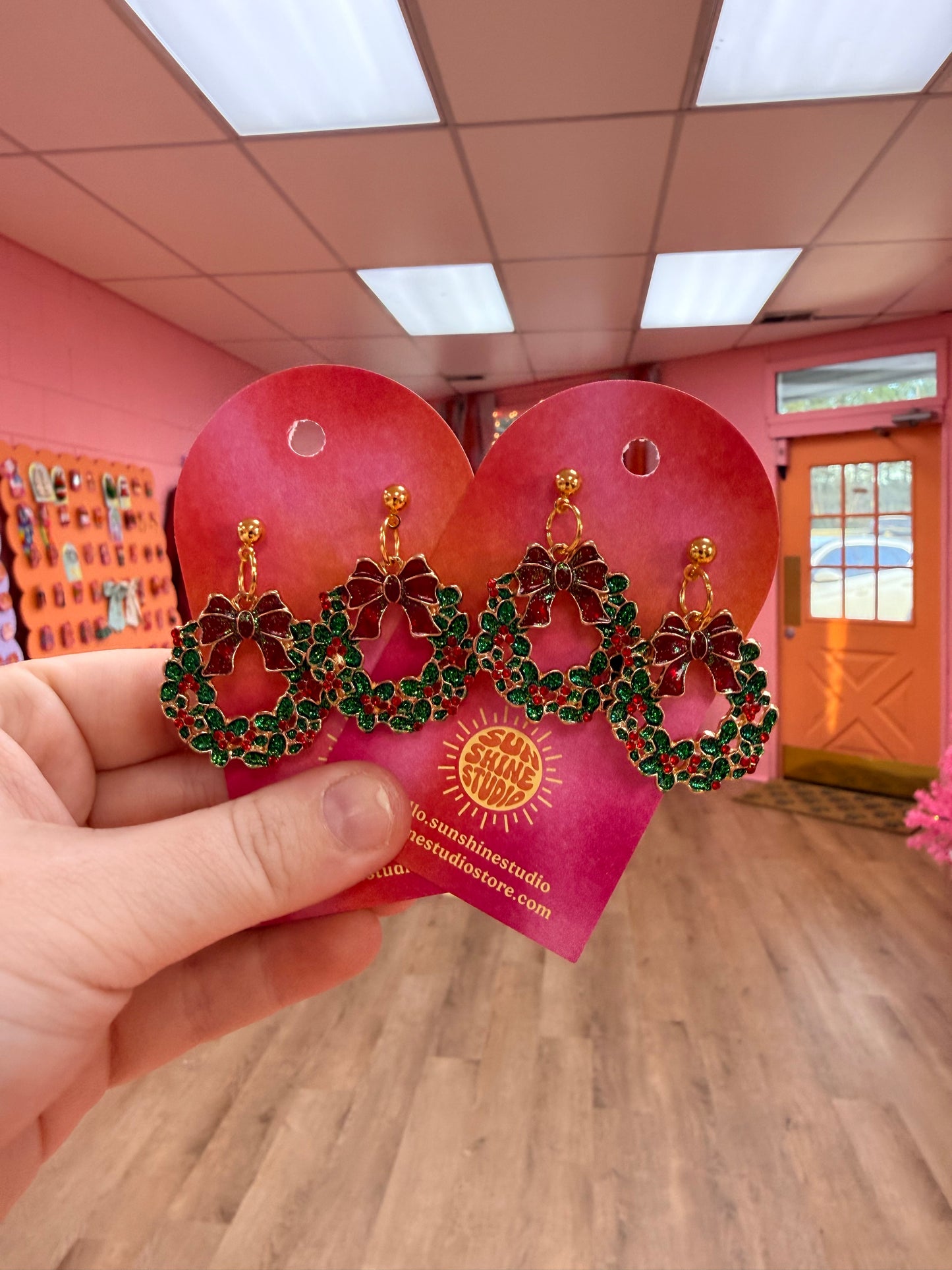 Holiday Wreath Earrings