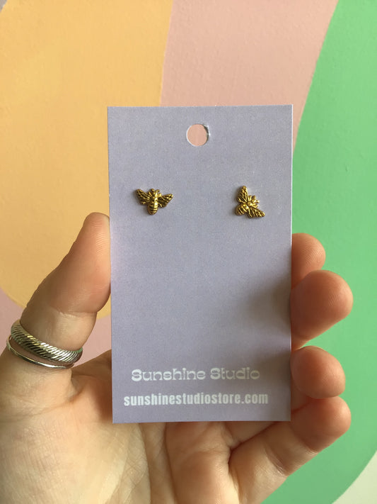 Tiny Royal Lady Bee Studs