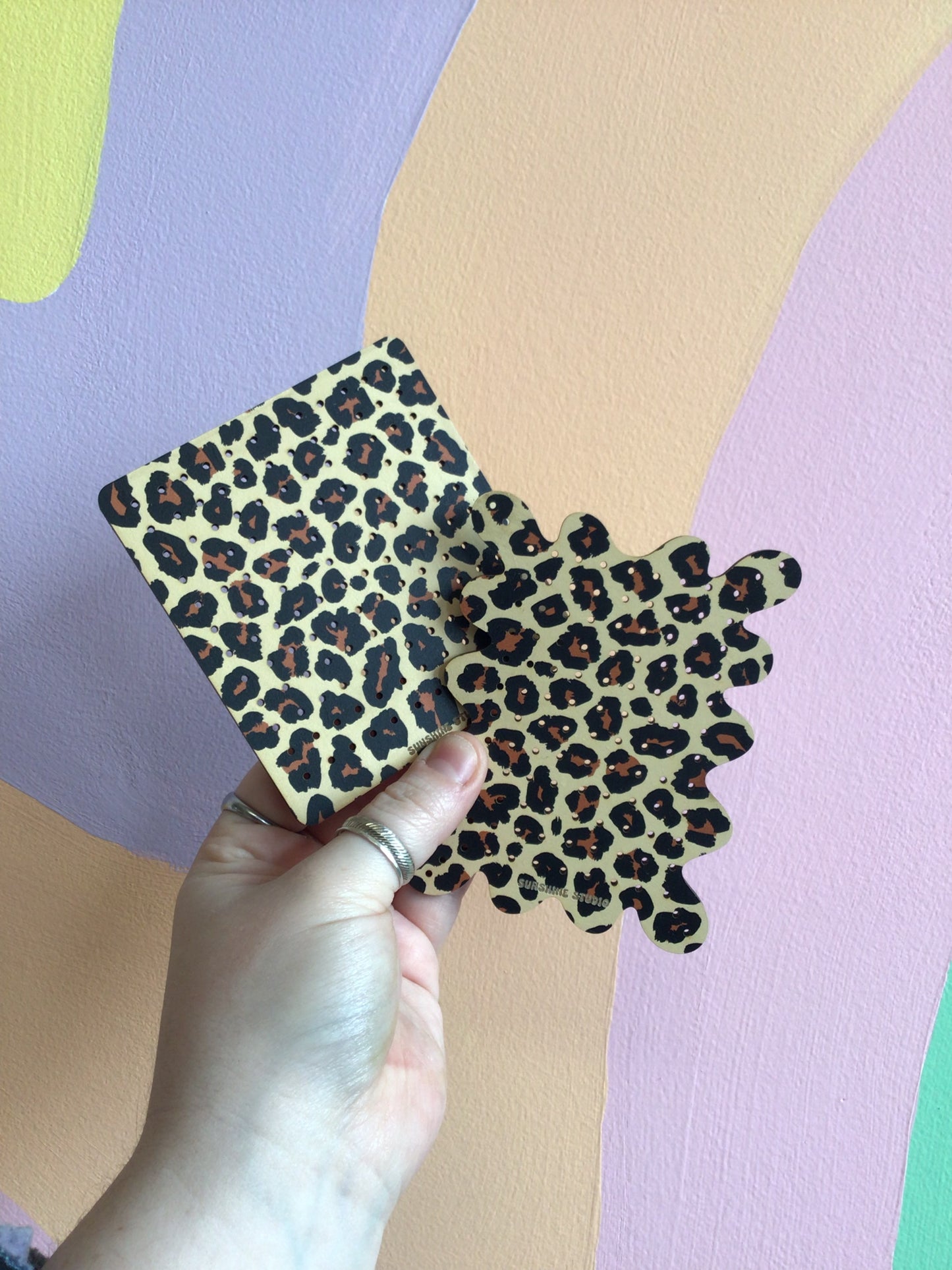 Leopard Print Travel Earring Holder