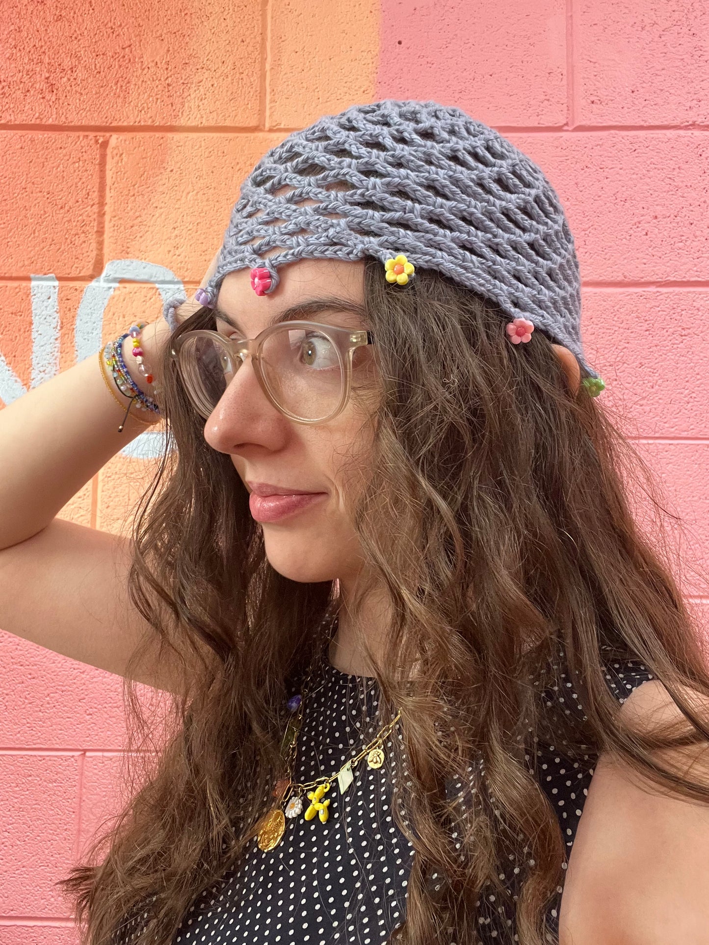 Cool Girl Crochet Skull Cap
