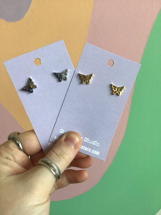 Tiny Y2K Butterfly Stainless Steel Studs