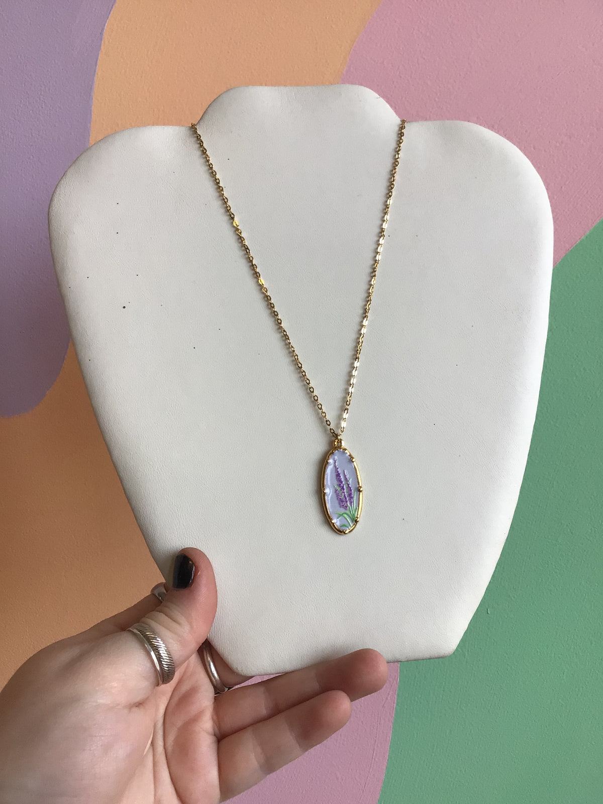 Titanium Flower Pendant Necklaces
