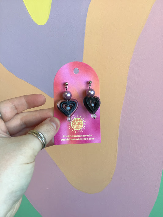 Beating Heart Beaded Earrings
