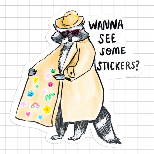 Raccoon Entrepreneur Vinyl Sticker
