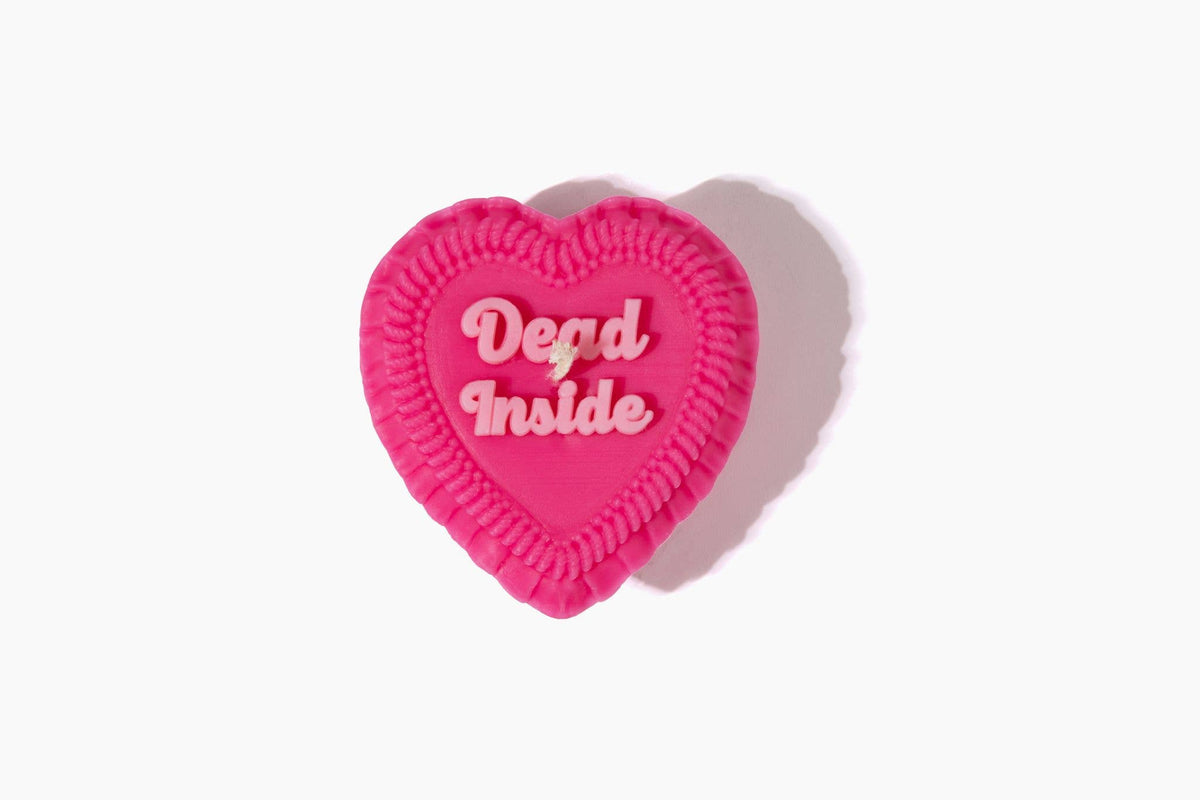 Dead Inside Heart Candle (funny gifts, dark humor)