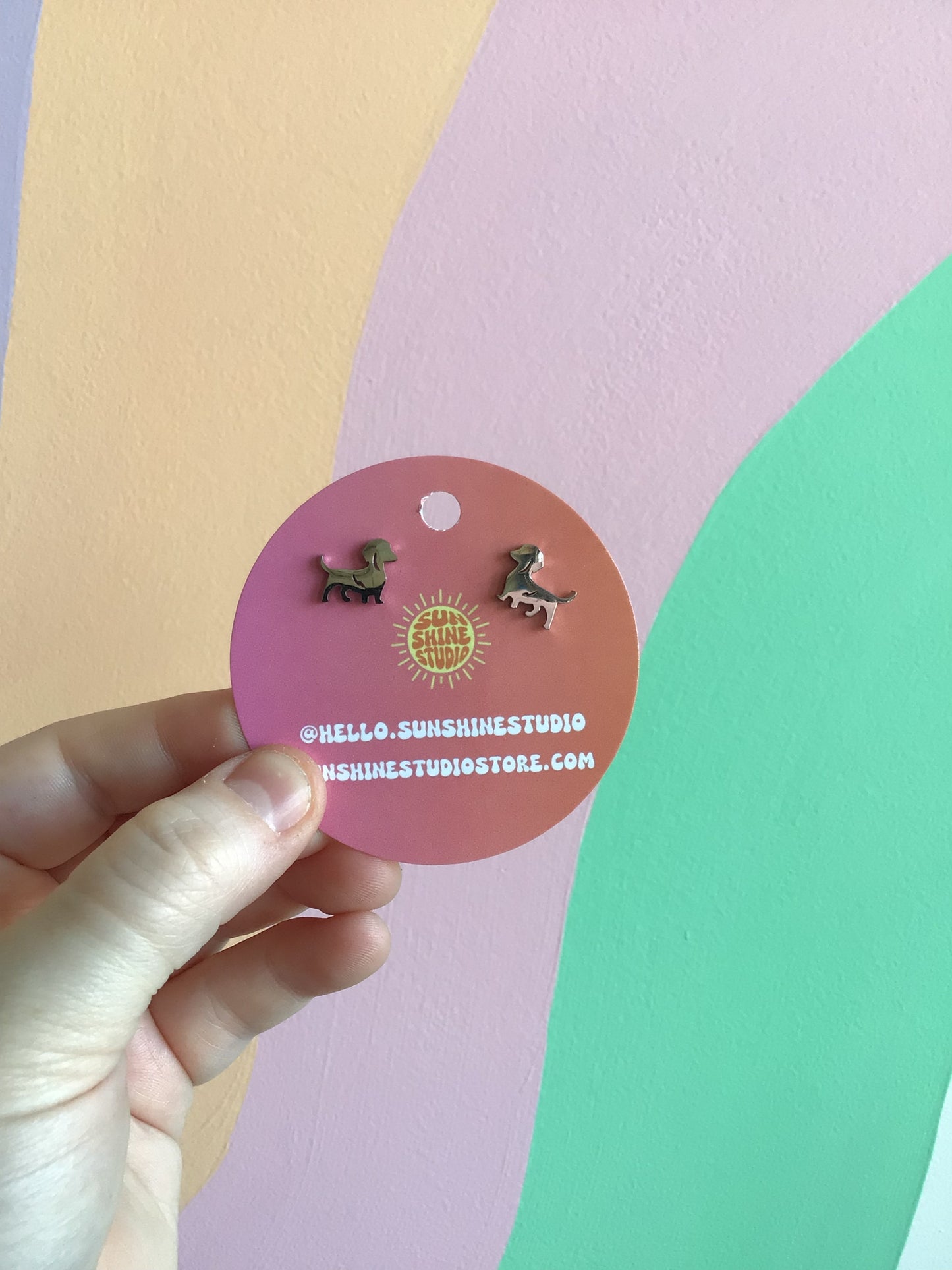 Tiny Dachshund Earrings