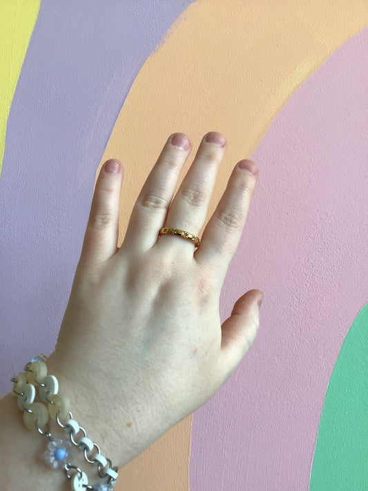 Colorful Star Studded Titanium Ring