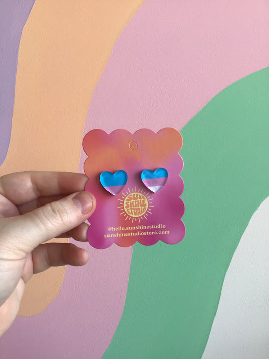 Oopsy Heart Pride Studs