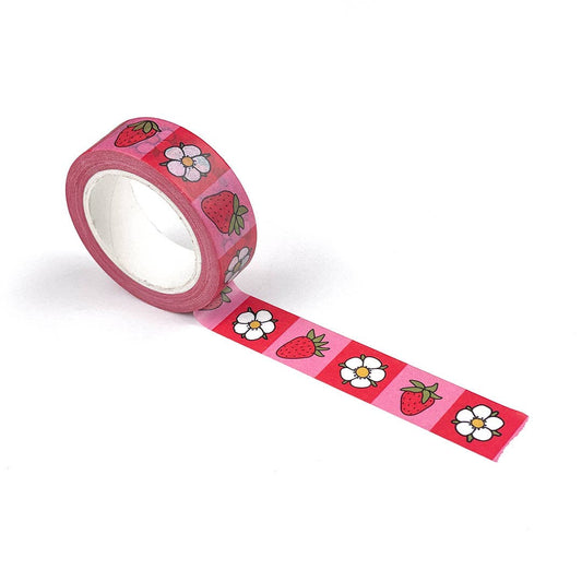 Strawberry Checkers Washi Tape