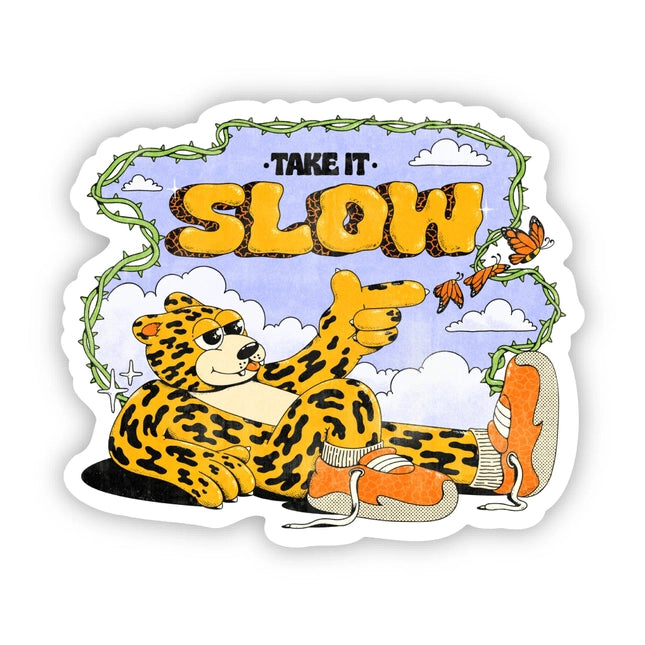 "Take it Slow" Cheetah Sticker