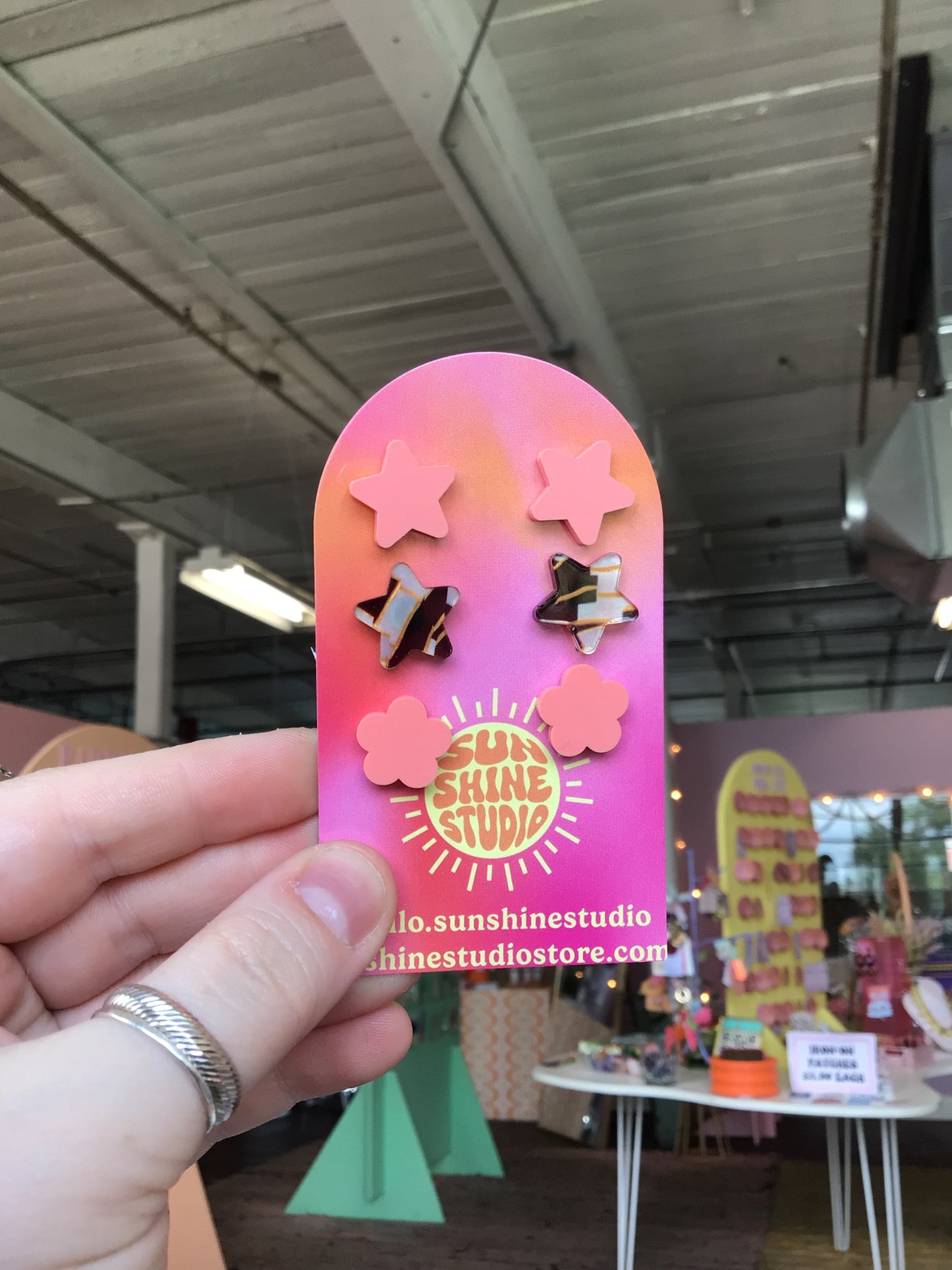 Happy Shapes Acrylic Stud Packs