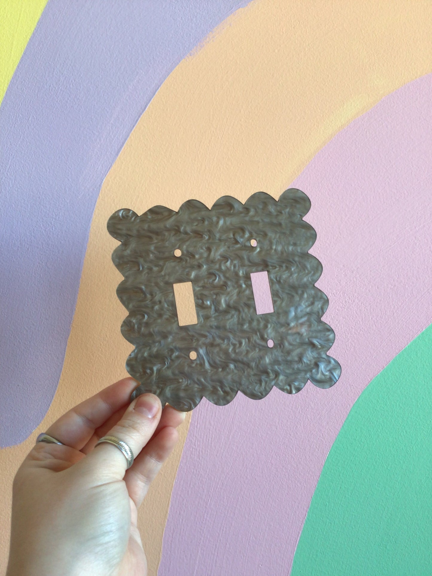 Gunmetal Marble Outlet Covers