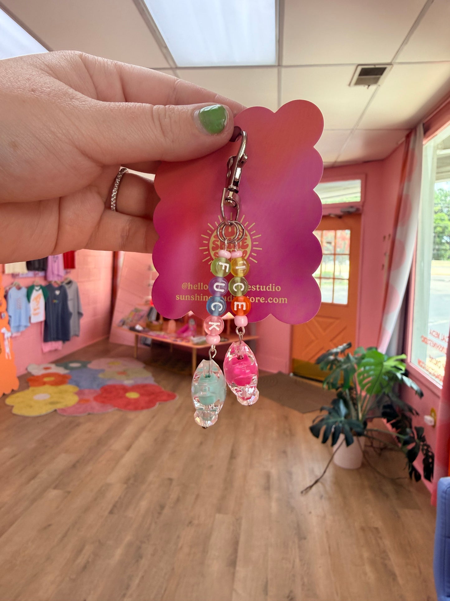"Fuck ICE" Rainbow Pastels Bag Charm