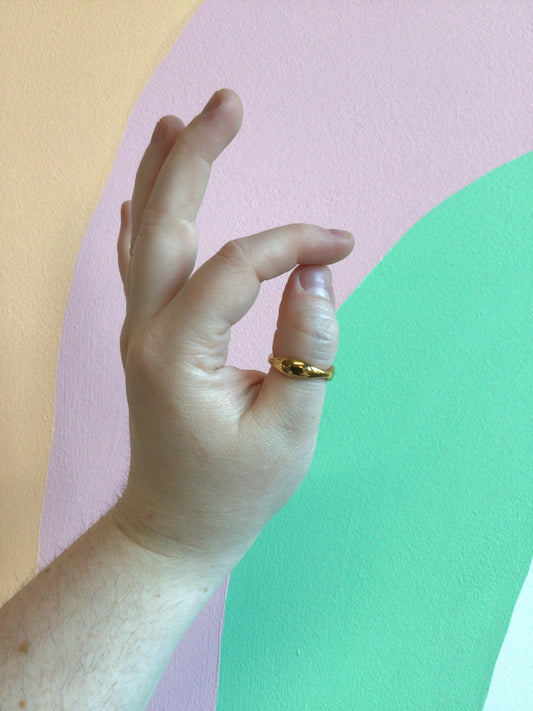 Riding The Wave Titanium Ring