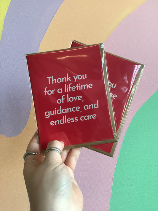 “Thank you for a lifetime of Love…” Mother’s Day Card