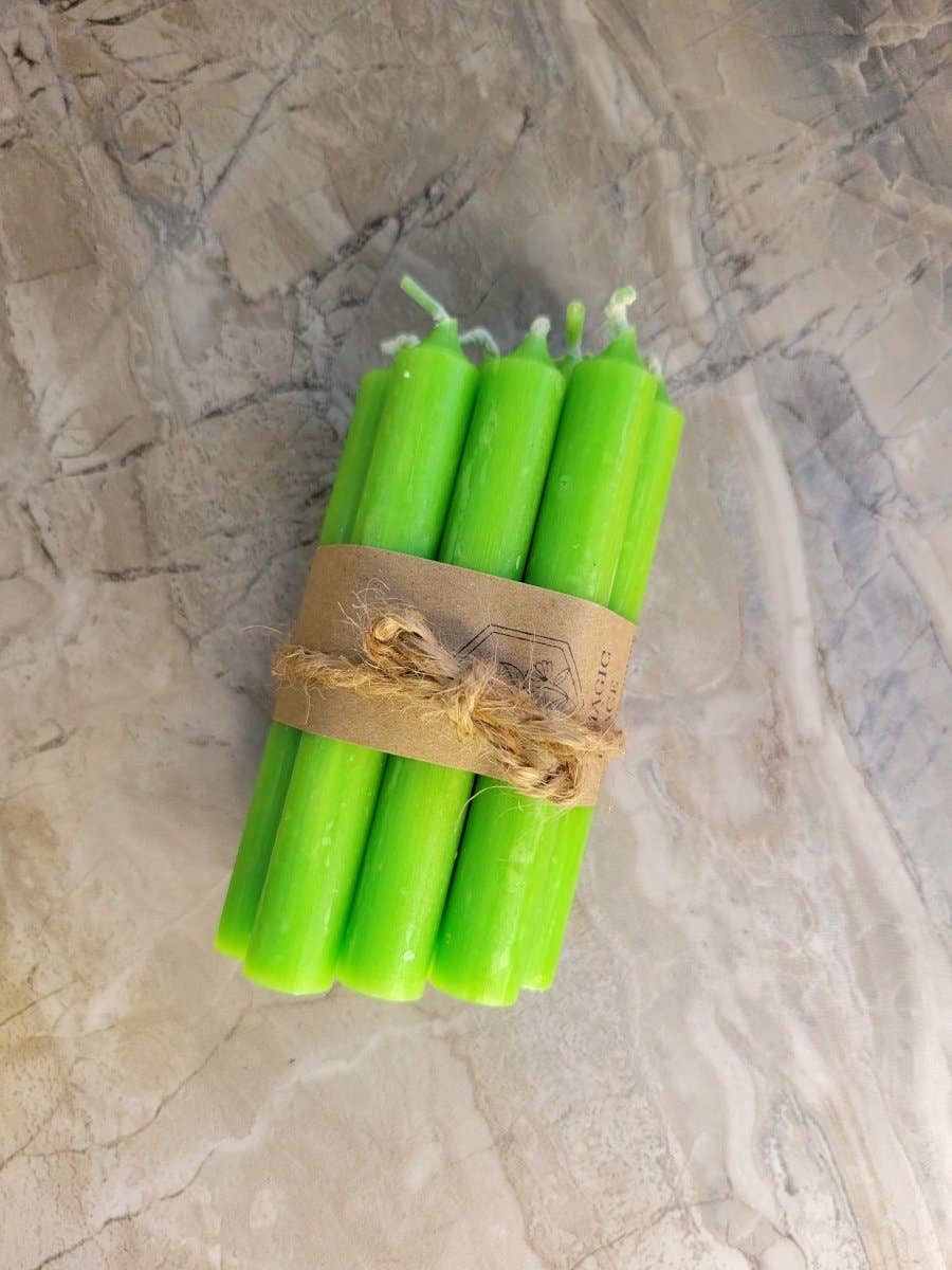 Set of 10 mini Candles 4" chime unscented Home Decor: Brown