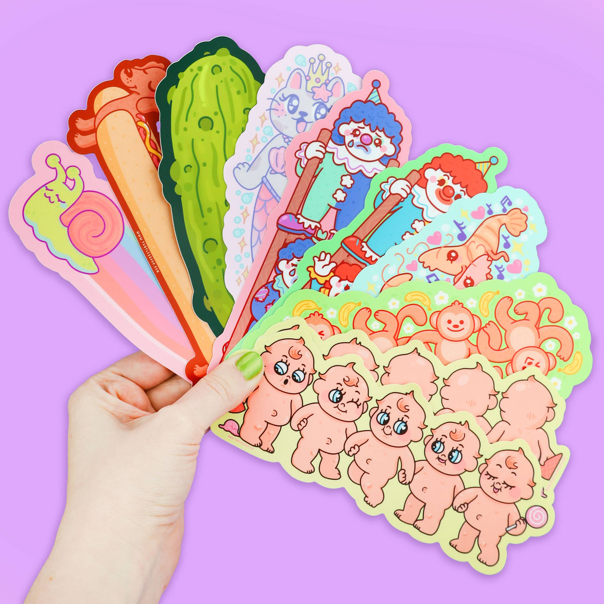Juicy Dill Pickle Long Vinyl Sticker