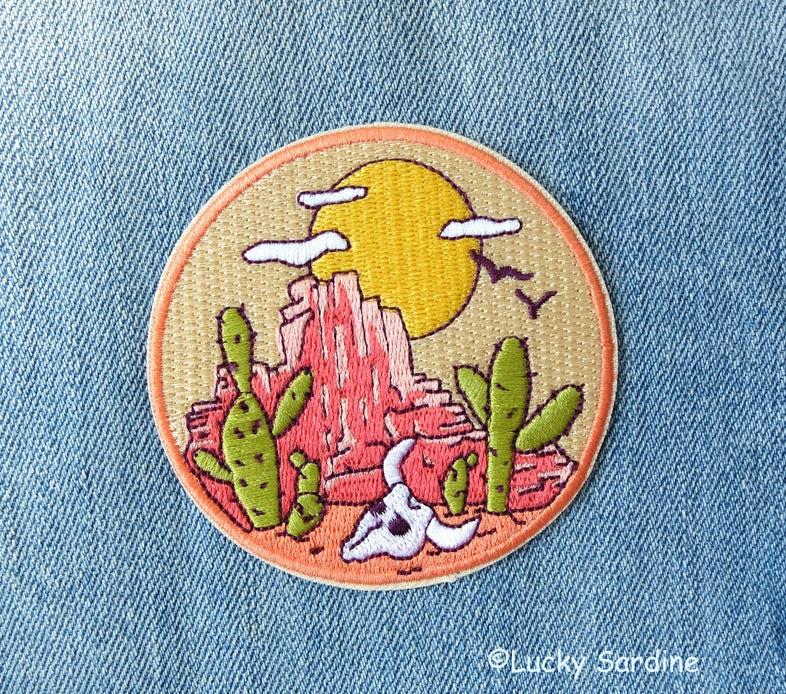 Desert Landscape Embroidered Patch