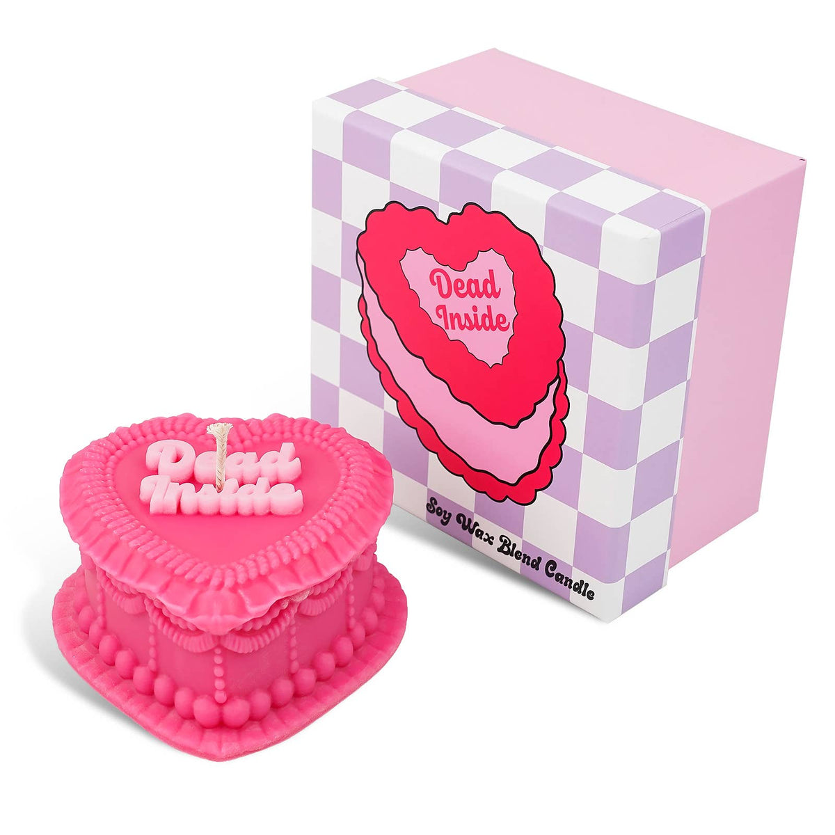 Dead Inside Heart Candle (funny gifts, dark humor)