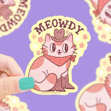 "Meowdy" Cat Sticker