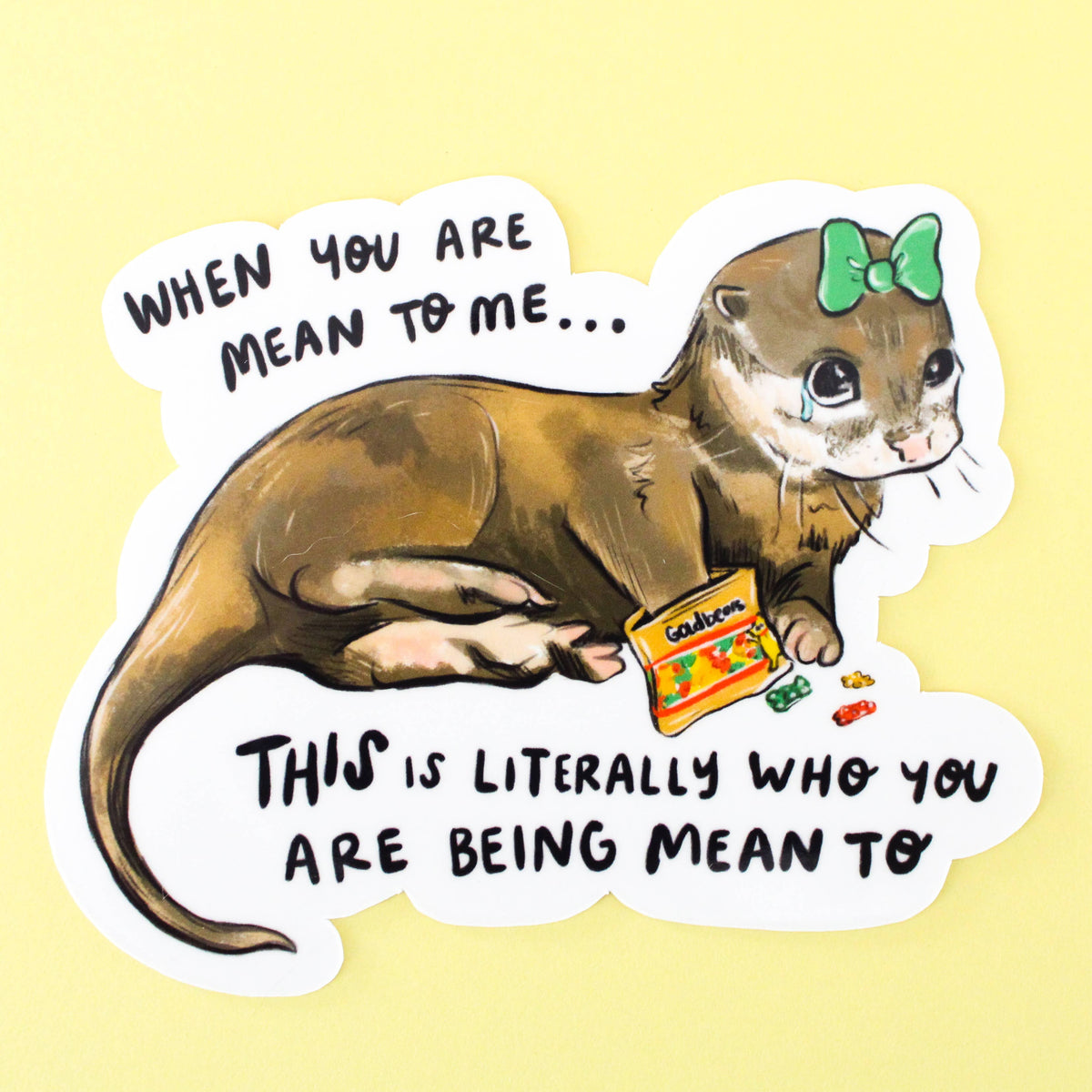 Gummy Bear Otter Vinyl Sticker