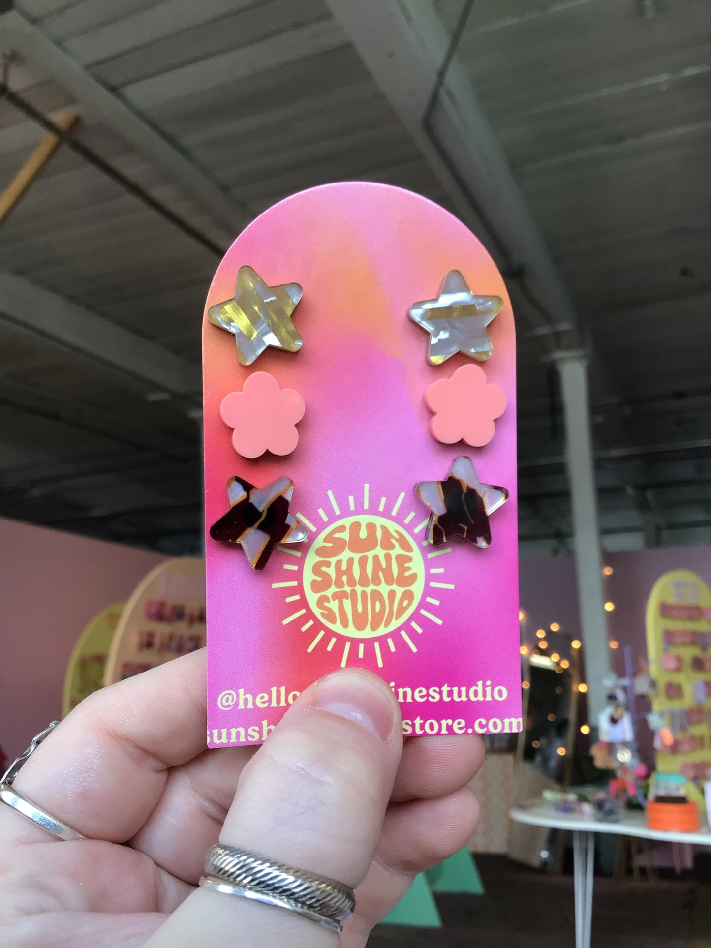Happy Shapes Acrylic Stud Packs