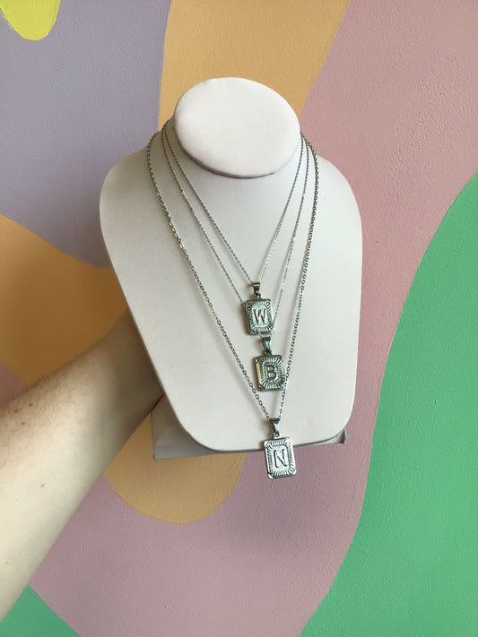 Illustrated Initial Necklaces 3-D