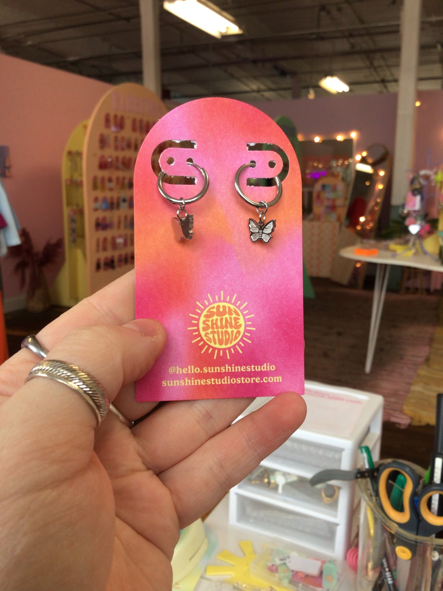 Stainless Steel Butterfly Hoops