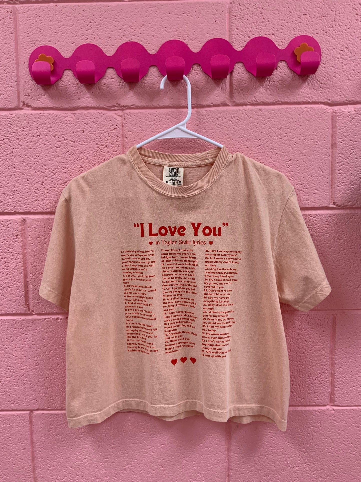 "I Love You" in Taylor Swift Lyrics Shirt