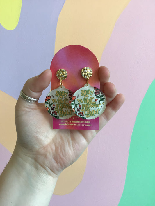 Stay Wild Flower Child Earrings