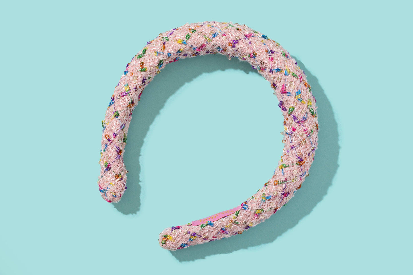 Padded Headband - Tweed - Pink Weave - Lexi