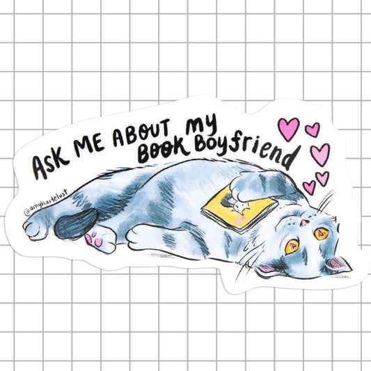 Book Boyfriend Vinyl Sticker