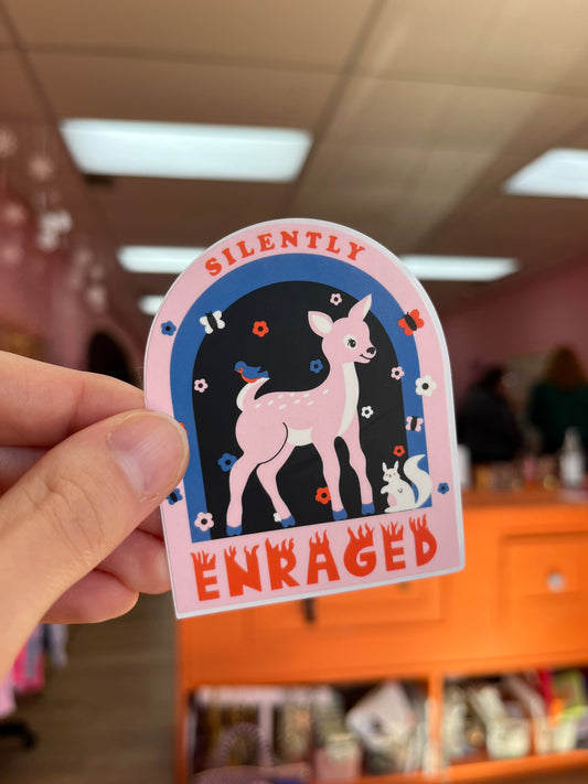 Silently Enraged Sticker