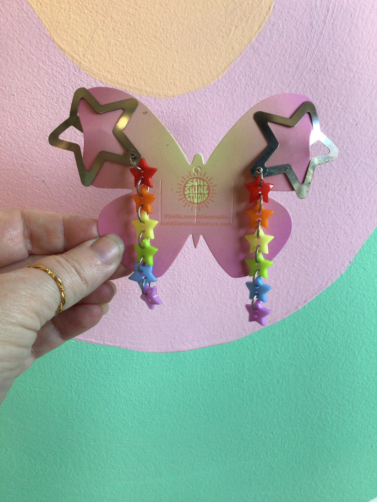 Bright and Fun Button Dangle Earrings