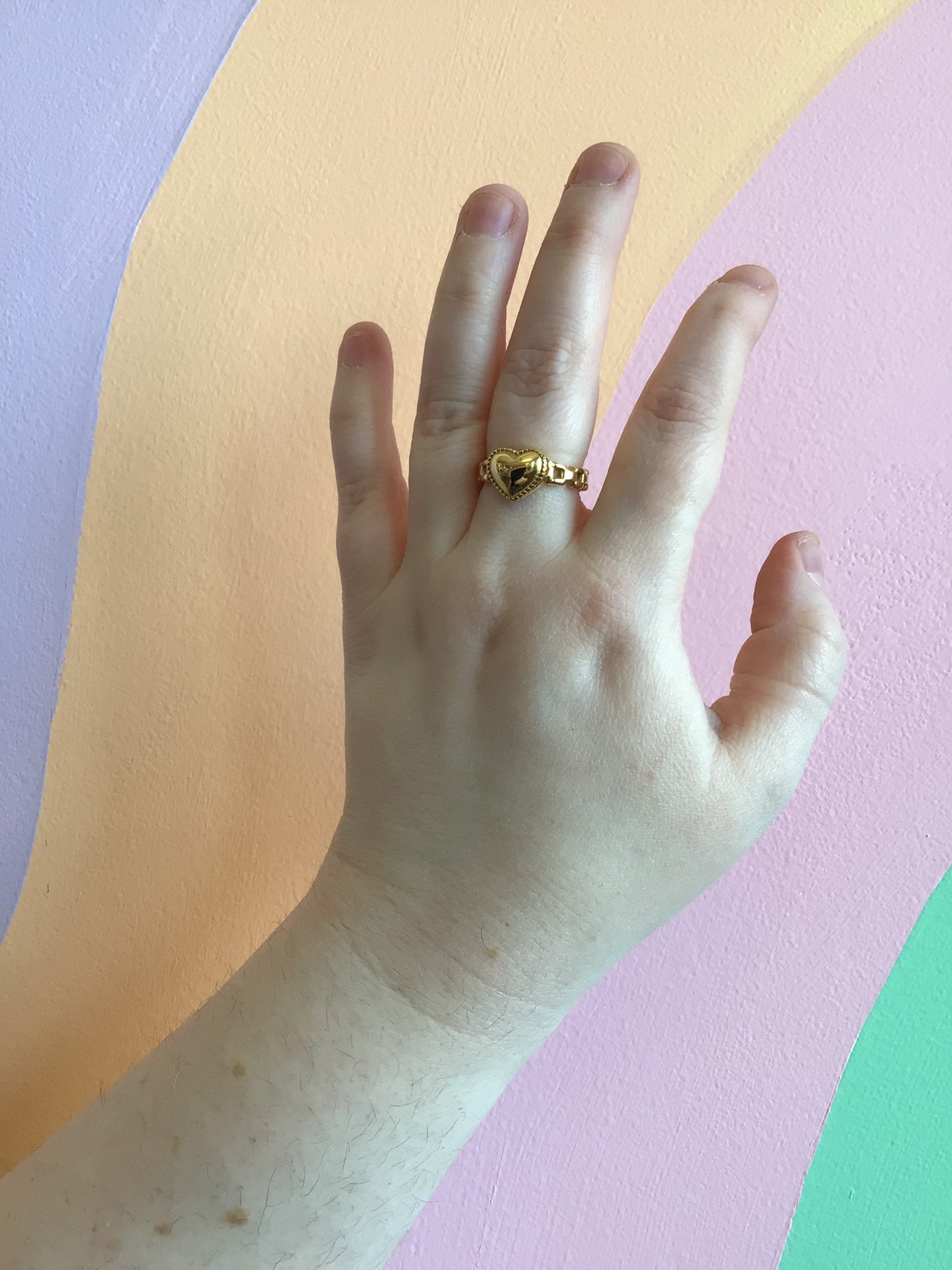 Heart Buckle Titanium Ring