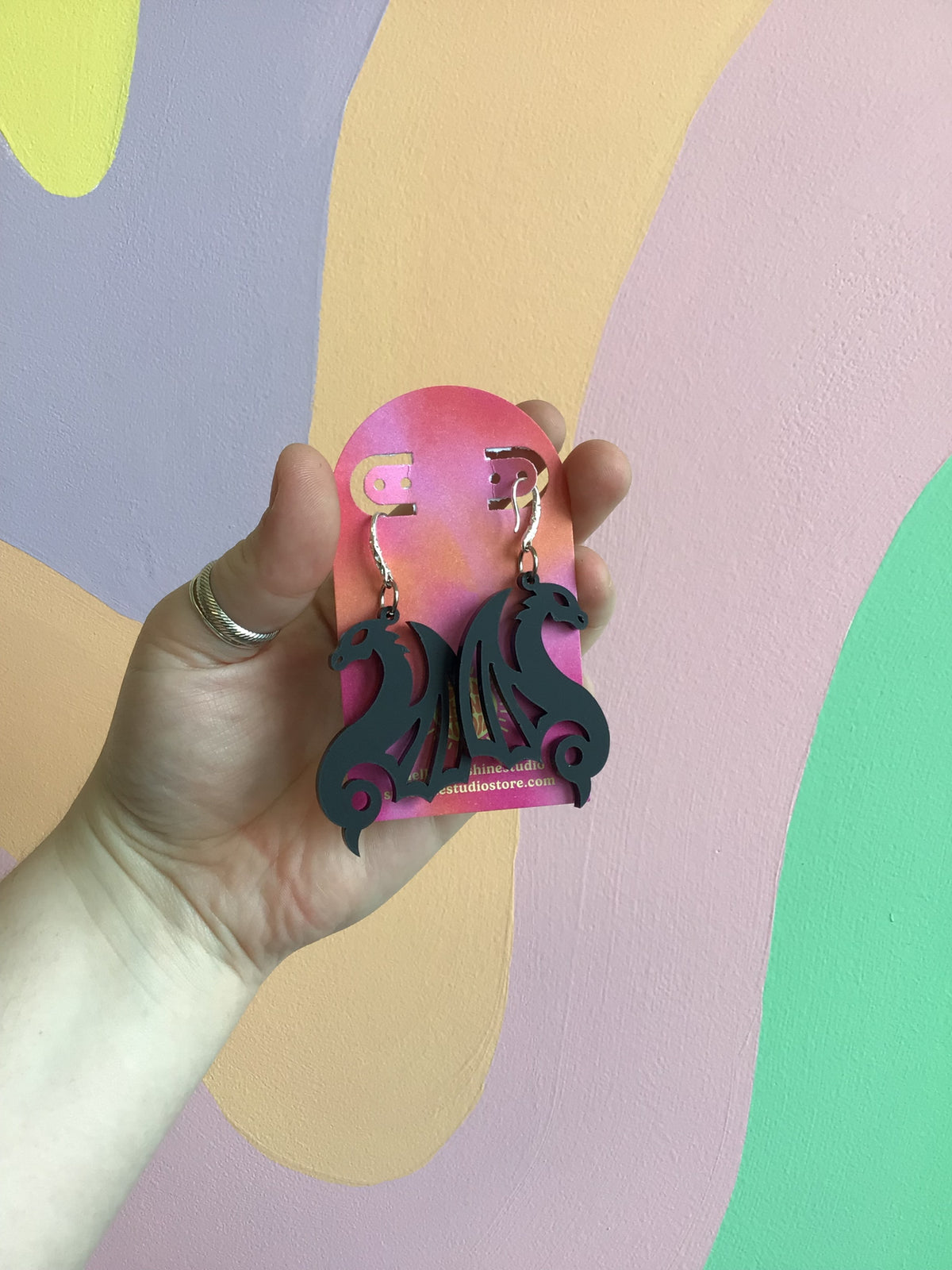 Flying Dragon Acrylic Earrings