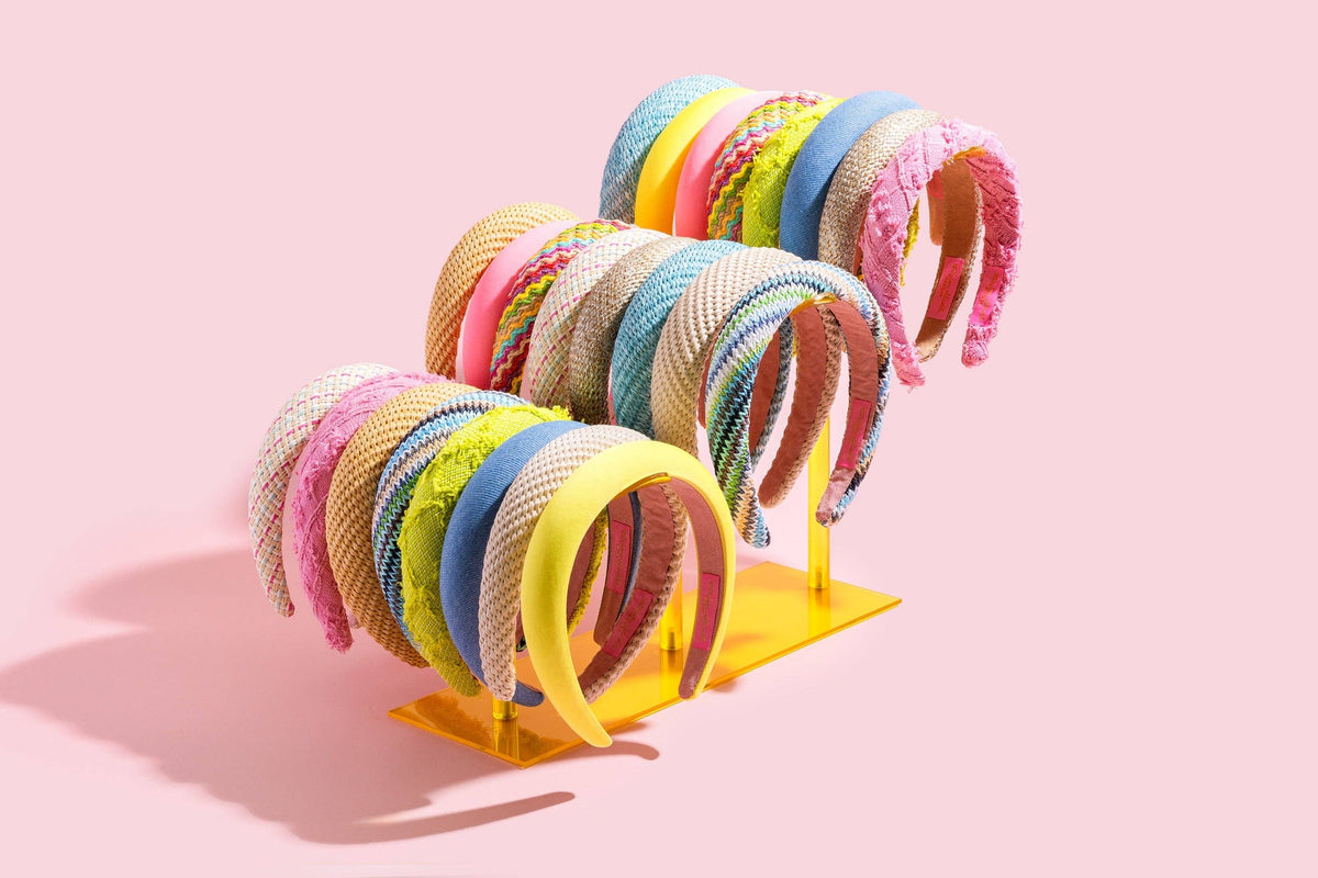 Padded Headband - Mesh - Solid Pink - Ivy