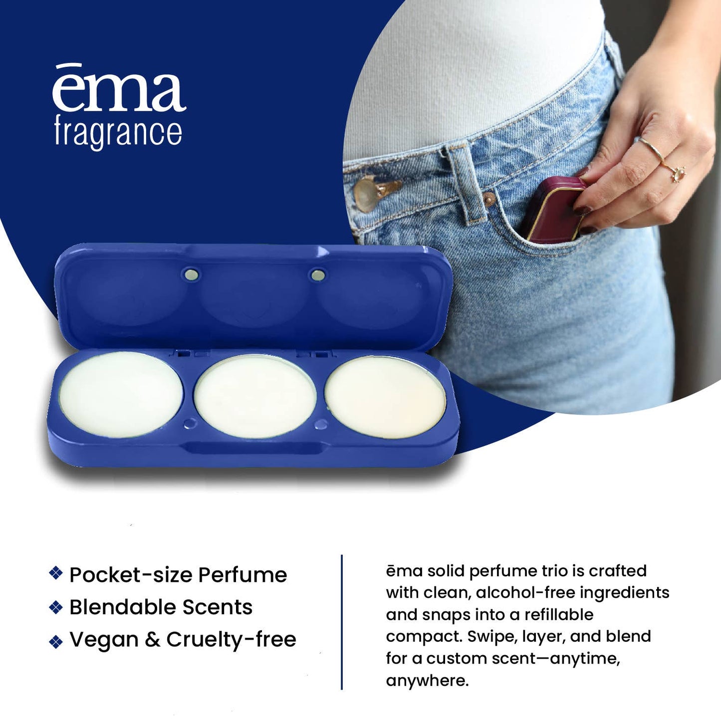 Amber Solid Perfume Pod (2g) | Refillable Clean Fragrance
