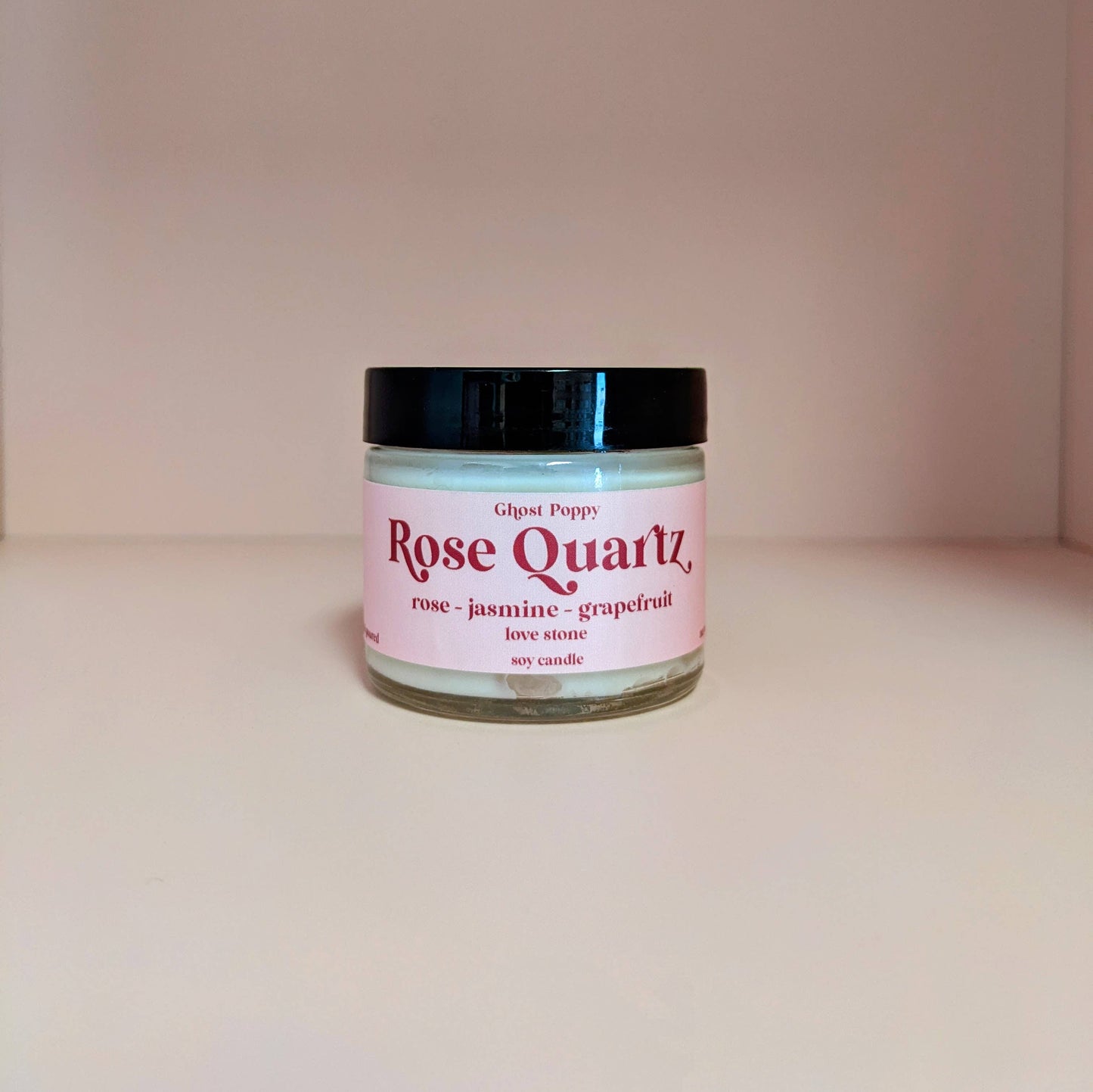 Rose Quartz Mini Candle