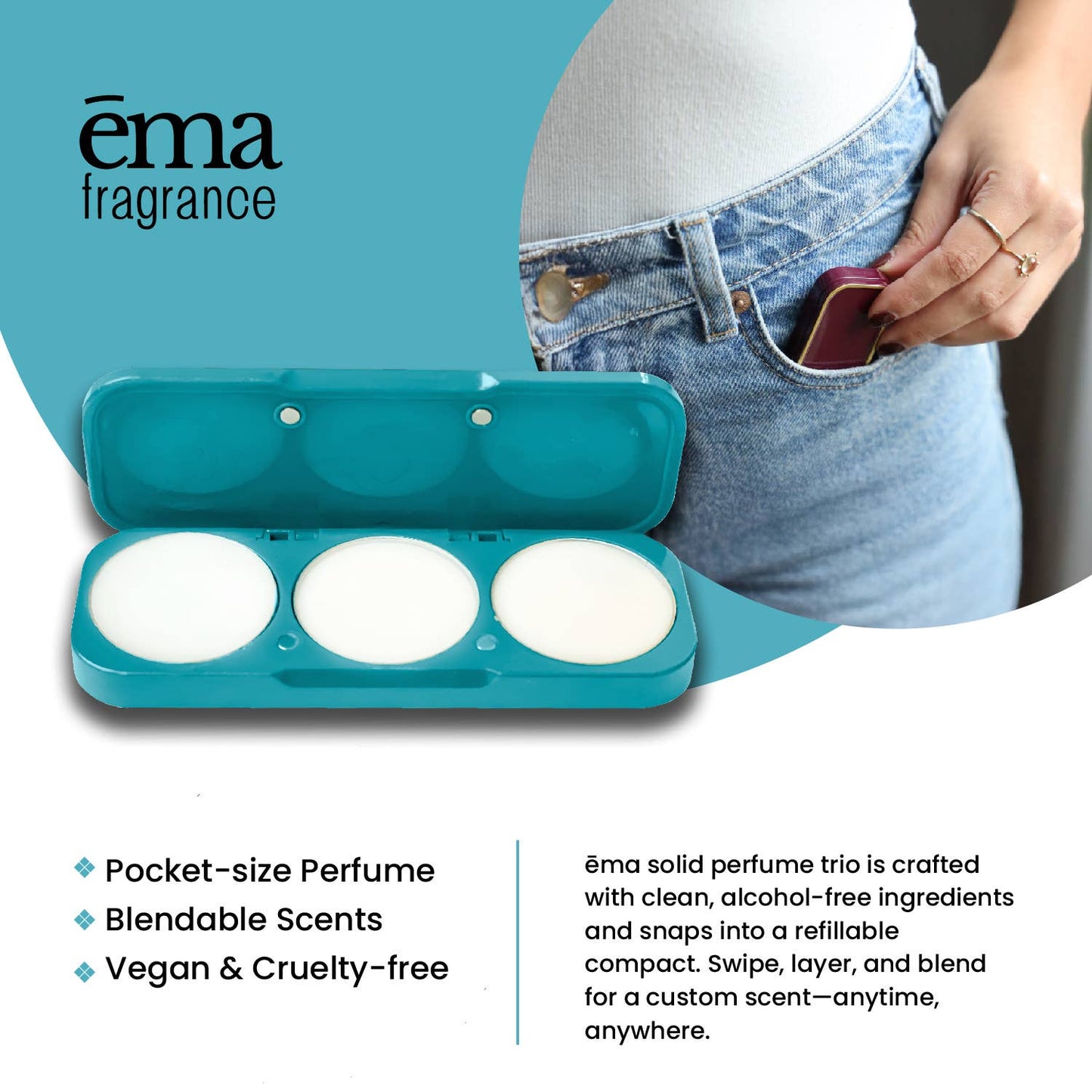 Cardamom Solid Perfume Pod (2g) | Refillable Clean Fragrance