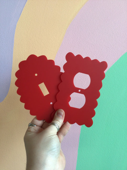 Matte Red Outlet Covers