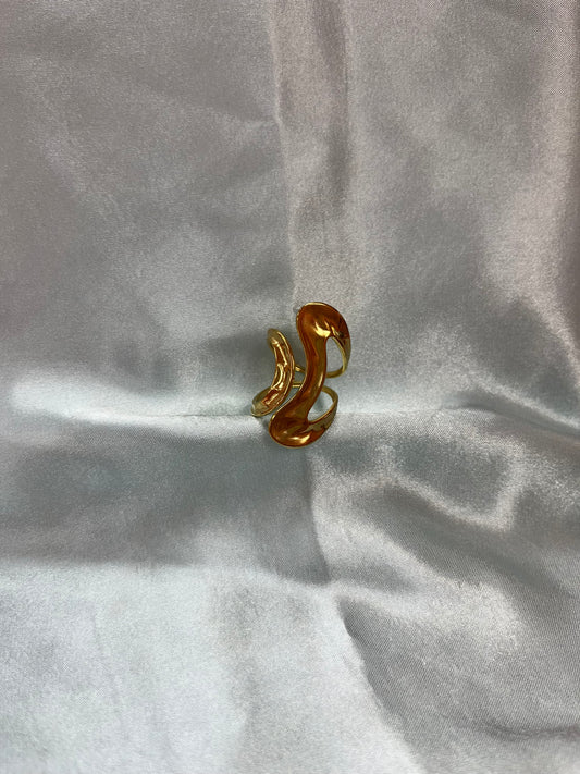 Wavy World Titanium Ring