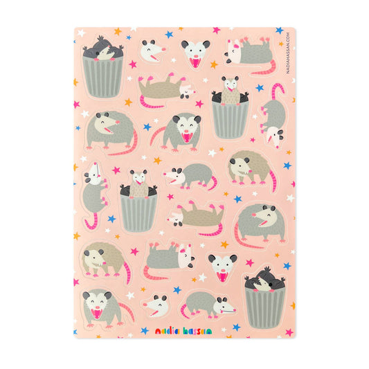 Awesome Possum 5x7 Sticker Sheet